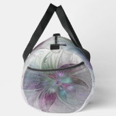 カラフル抽象芸術フラワーモダンフローラフラクタル ダッフルバッグ (右)