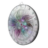 カラフル抽象芸術フラワーモダンフローラフラクタル ダーツボード (正面右)