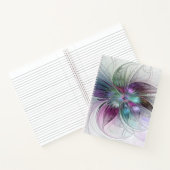 カラフル抽象芸術フラワーモダンフローラフラクタル ノートブック (内部)