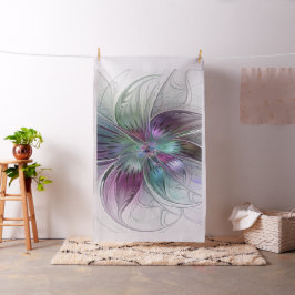 カラフル抽象芸術フラワーモダンフローラフラクタル ファブリック