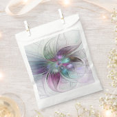 カラフル抽象芸術フラワーモダンフローラフラクタル フェイバーバッグ (クリップ留めされた状態)