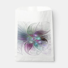 カラフル抽象芸術フラワーモダンフローラフラクタル フェイバーバッグ