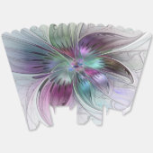 カラフル抽象芸術フラワーモダンフローラフラクタル フェイバーボックス (見開き)