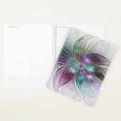 カラフル抽象芸術フラワーモダンフローラフラクタル プランナー手帳 (ディスプレー)