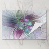 カラフル抽象芸術フラワーモダンフローラフラクタル ペーパーパッド (折り畳み)