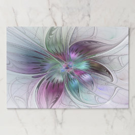 カラフル抽象芸術フラワーモダンフローラフラクタル ペーパーパッド