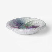 カラフル抽象芸術フラワーモダンフローラフラクタル ペーパーボウル (傾斜あり)