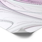 カラフル抽象芸術フラワーモダンフローラフラクタル ポスター (角)