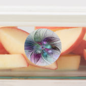 カラフル抽象芸術フラワーモダンフローラフラクタル ラベル (貼付)