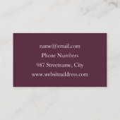 カラフル抽象芸術フラワーモダンフローラフラクタル 名刺 (裏面)