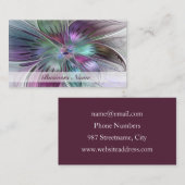 カラフル抽象芸術フラワーモダンフローラフラクタル 名刺 (正面/裏面)