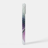 カラフル抽象芸術フラワーモダンフローラフラクタル iPhone 15ケース (右側面)