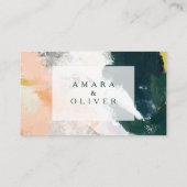 カラフル抽象芸術フラ結婚ット座席表 プレイスカード (裏面)