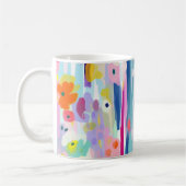 カラフル抽象芸術フローラアーユニークトMUG, 芸術的 コーヒーマグカップ (左)