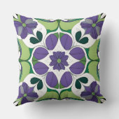 カラフル抽象芸術フローラデザイン クッション (裏面)