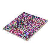 カラフル抽象芸術フローラデザイン タイル (側面)