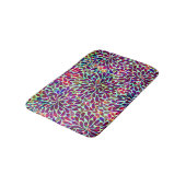 カラフル抽象芸術フローラデザイン バスマット (アングル)