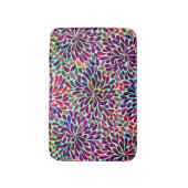 カラフル抽象芸術フローラデザイン バスマット (正面縦)