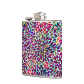 カラフル抽象芸術フローラデザイン フラスク (左)
