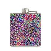 カラフル抽象芸術フローラデザイン フラスク (裏面)