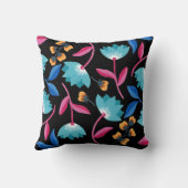 カラフル抽象芸術フローラ クッション (裏面)