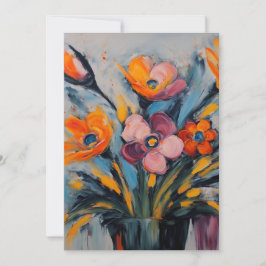 カラフル抽象芸術フローラ シーズンカード