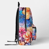 カラフル抽象芸術フローラ プリントバックパック (左)