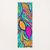 カラフル抽象芸術フローラ ヨガマット (正面)