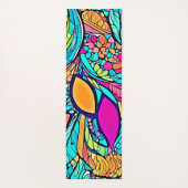 カラフル抽象芸術フローラ ヨガマット (裏面)