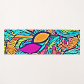 カラフル抽象芸術フローラ ヨガマット (正面(横))