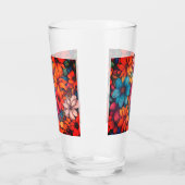 カラフル抽象芸術フローラ#41 タンブラーグラス (左)