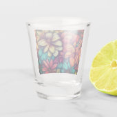 カラフル抽象芸術フローラ#42 - ショットグラス (裏面)