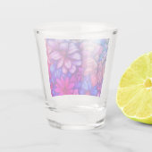 カラフル抽象芸術フローラ#43 - ショットグラス (裏面)