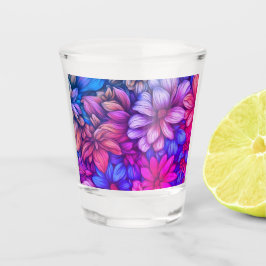 カラフル抽象芸術フローラ#43 - ショットグラス
