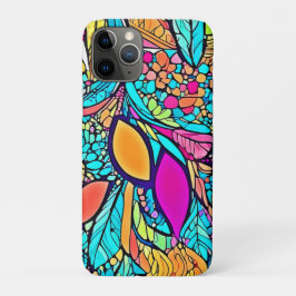 カラフル抽象芸術フローラ iPhone 11 PROケース