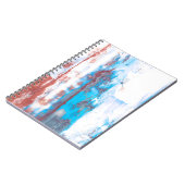 カラフル抽象芸術ブラシのストロークの背景 ノートブック (左側)