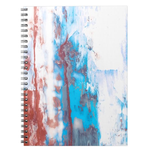 カラフル抽象芸術ブラシのストロークの背景 ノートブック (正面)