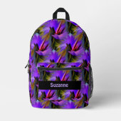 カラフル抽象芸術ブラシストロークパーソナライズされた プリントバックパック (正面)