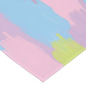 カラフル抽象芸術ブラシストローク模様モノグラム ショートテーブルランナー (コーナー)