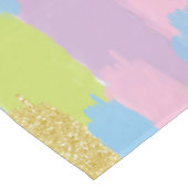 カラフル抽象芸術ブラシストローク模様モノグラム テーブルクロス (アングル)