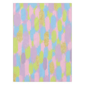 カラフル抽象芸術ブラシストローク模様モノグラム テーブルクロス (正面)