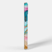 カラフル抽象芸術ブルーとピンクのインクこぼれ Case-Mate iPhoneケース (裏面 / 右)