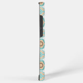 カラフル抽象芸術ブルー/ブラウン/タンメダリオン SAMSUNG GALAXYケース (右側面)