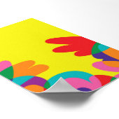 カラフル抽象芸術プラントイラストレーション鮮やか- Bot ポスター (角)