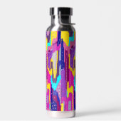 カラフル抽象芸術プリントとおもしろいドット ウォーターボトル (左面)