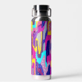 カラフル抽象芸術プリントとおもしろいドット ウォーターボトル (背面)