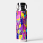 カラフル抽象芸術プリントとおもしろいドット ウォーターボトル (正面)