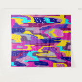 カラフル抽象芸術プリントとおもしろいドット タペストリー (正面(横))