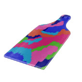 カラフル抽象芸術プリントのレトロ色 カッティングボード (角)