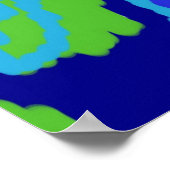 カラフル抽象芸術プリントのレトロ色 ポスター (角)